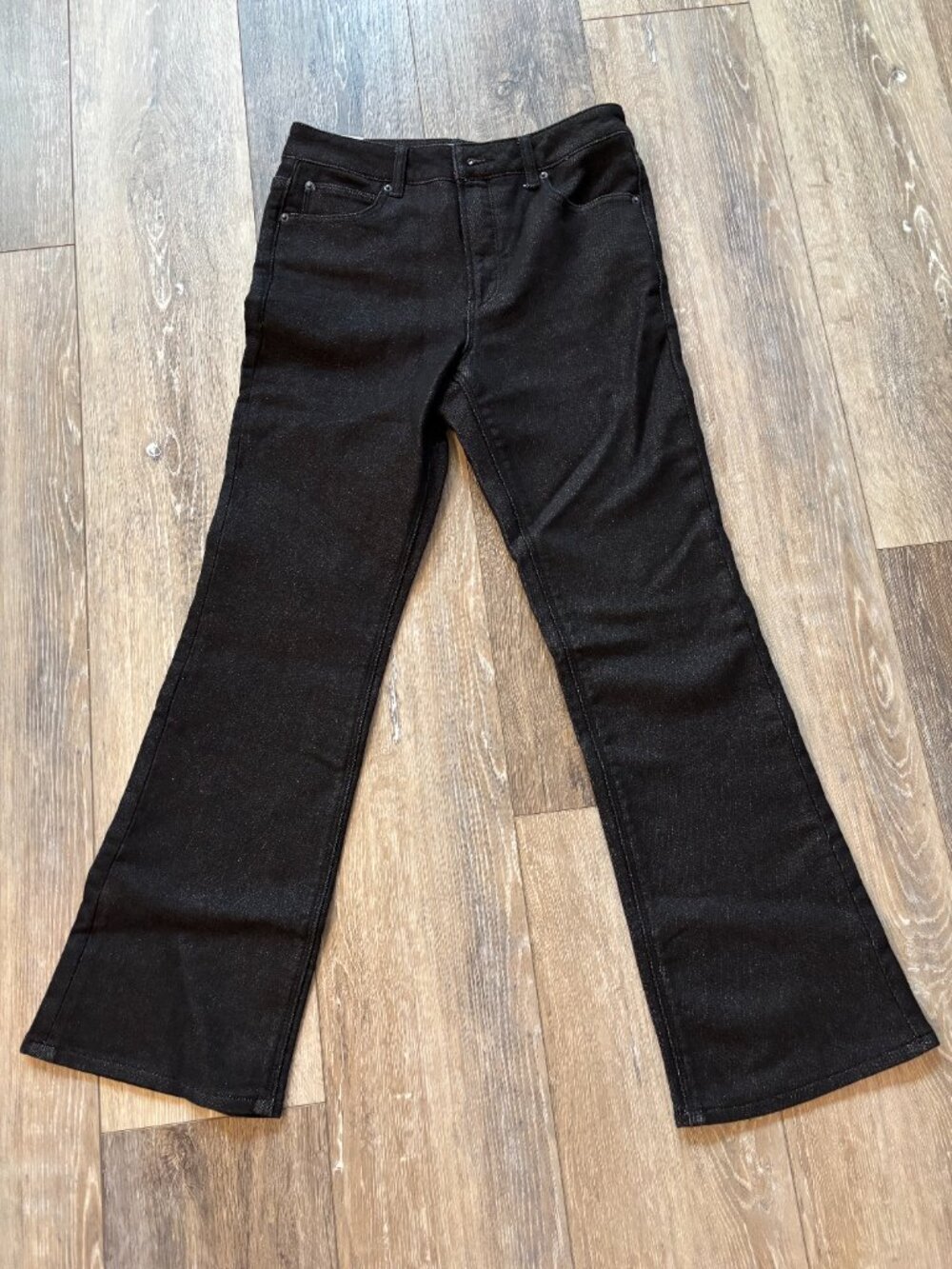 Z Supply Lia Ankle Kick Flare Jeans Black Sand Size 26 NWT
